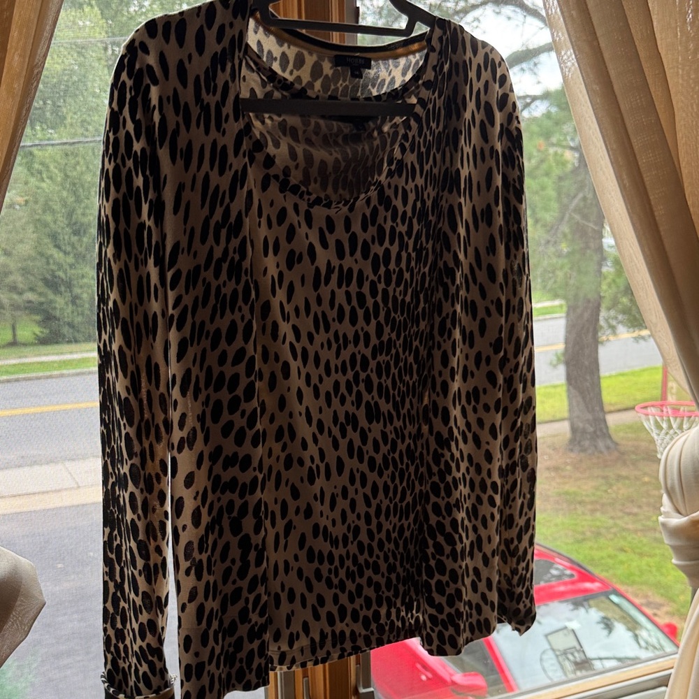 Elegant Animal Print Blouse